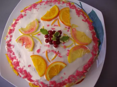 Торт  апельсиновая нежность