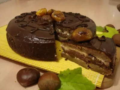Торт каштаново-шоколадный " осенний блюз" тест драйв vitek