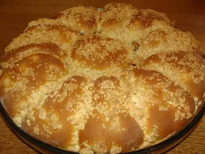 Пирог ромашка со штрейзелем