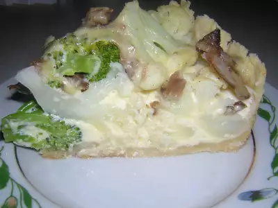 Пирог из цветной капусты с брокколи