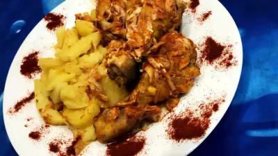 Курица с картофелем в чесночно-имбирном соусе