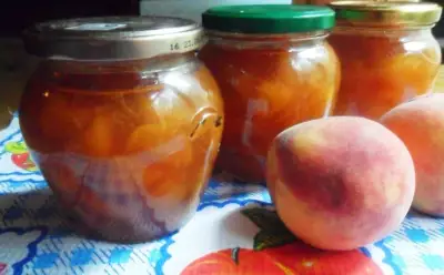 Персиковое варенье с лимоном и имбирём