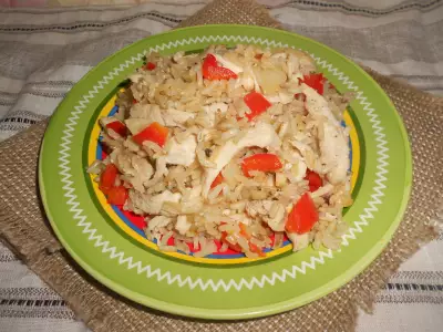Ямбалайя рис с курицей по креольски