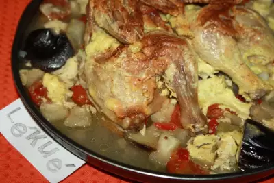 Йогуртовый цыпленок карри с овощами в свч