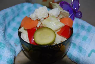 Овощи в кисло-сладком маринаде по японски