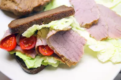 Сэндвич с копчёной говядиной коптим дома