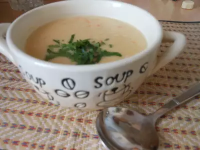 Сливочный суп из белой фасоли