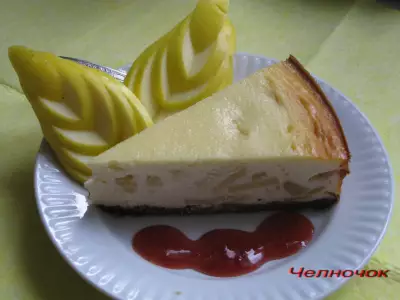 Чиз кейк с карамелизированными яблочками