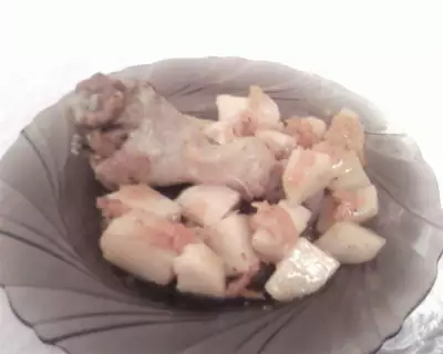 Мягенькая курица голени с овощами