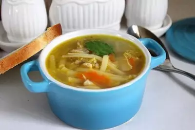 Куриный суп с лапшой сhicken noodle soup