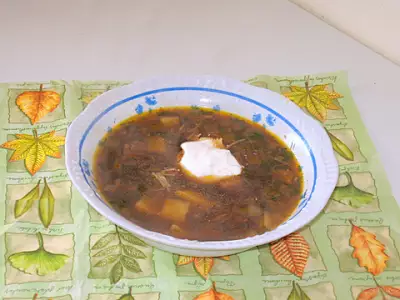 Суп из сухих белых грибов.