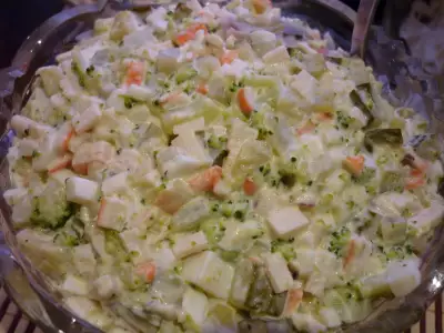 Салат из брокколи с крабовыми палочками