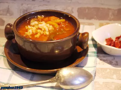Суп с курагой и кус кусом по мароккански