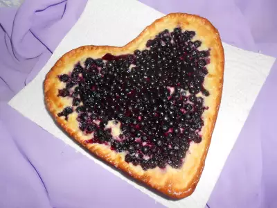 Пирог  "черничное сердце"
