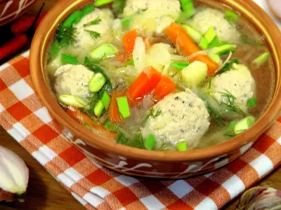 Куриный суп с молодой капустой « летние грезы в зимний день» ( тест –драйв)