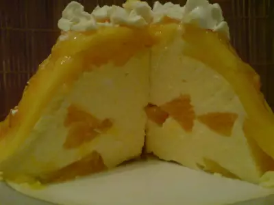 Десерт суфле из манго апельсинов и йогурта