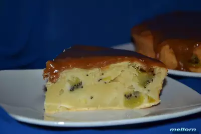 Сливочный пирог с карамельной заливкой