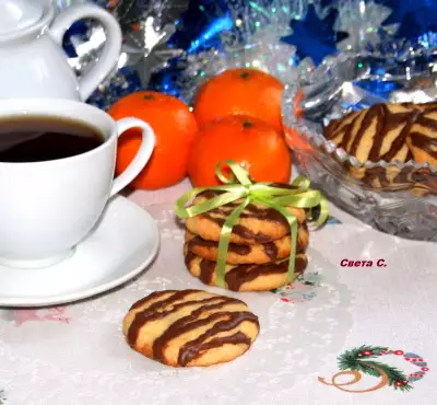 Мандариновое печенье с шоколадом