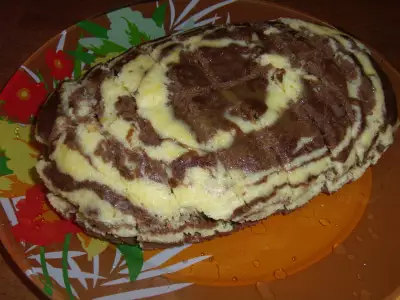 Мраморный кекс (паровой)