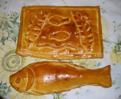 Пирог рыбный (старорусские пироги)