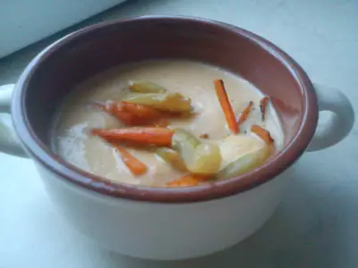 Суп-крем из цветной капусты и моркови