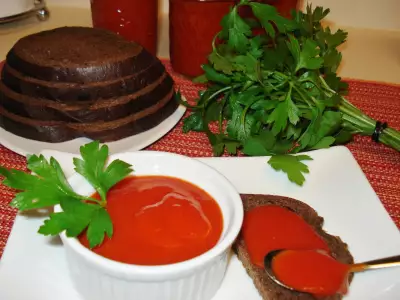 Домашний овощной кетчуп- нежный, мягкий, пикантный. хочется есть и есть м-м-м-м…!!!