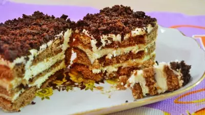 Суперский  торт без выпечки из пряников