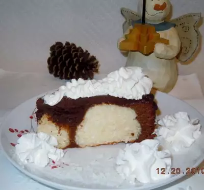 Снежки в шоколаде торт-сырник