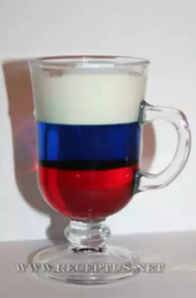 Коктейль "российский флаг"