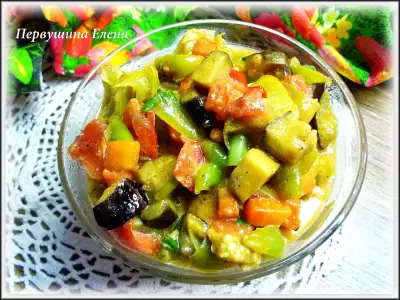 Овощи в сливочно-соевом соусе