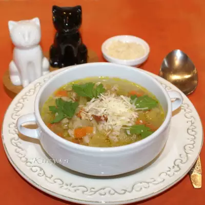 Фарро и овощной суп