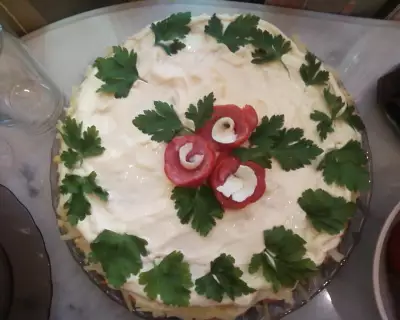 Салат торт улыбка весны