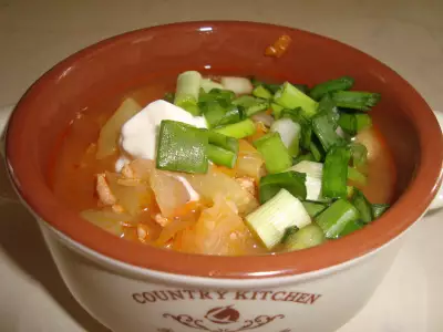 Овощной суп с фаршем