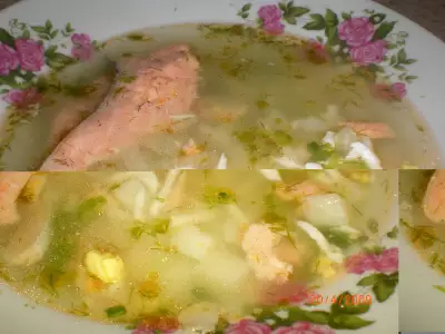 Рыбный суп с фенхелем и яйцом