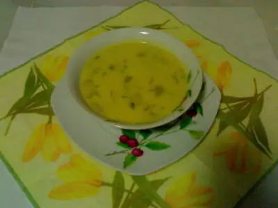 Нежный грибной крем суп желтенький