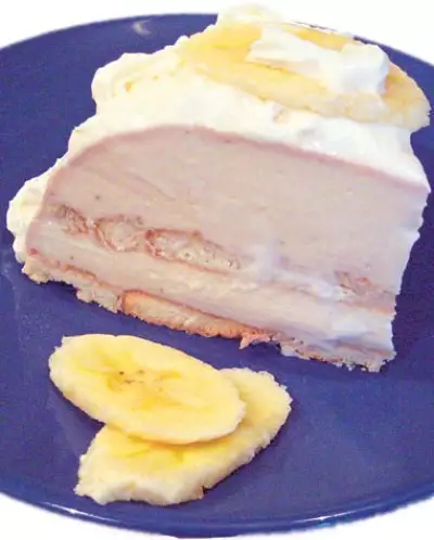 Творожно-банановый торт-желе
