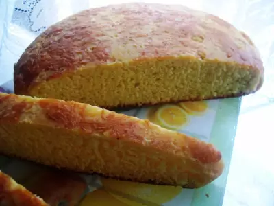 Хлеб кукурузный с сыром (на закваске без дрожжей)