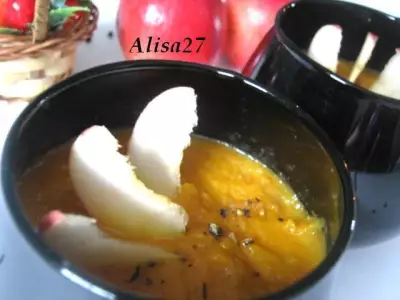 Морковный суп-пюре с яблоками к посту