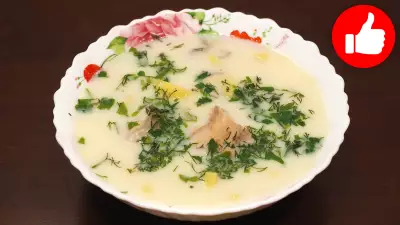 Сырный суп с рыбой
