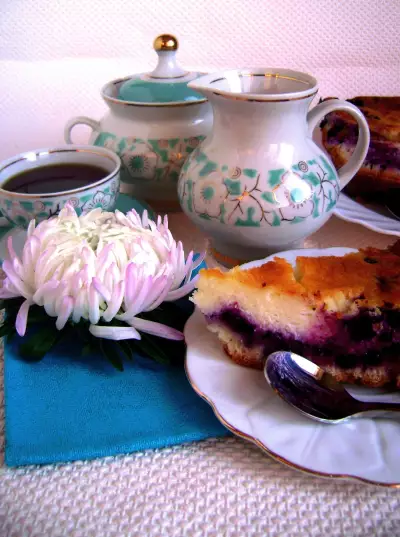 Нежный творожно-ягодный пирог а-ля чизкейк. к воскресному завтраку. фм