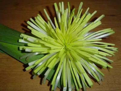 Цветок из лука-порея