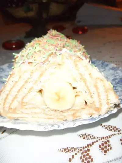 Банановый торт - пирамида