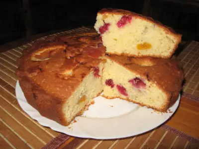Абрикосово-вишневый пирог