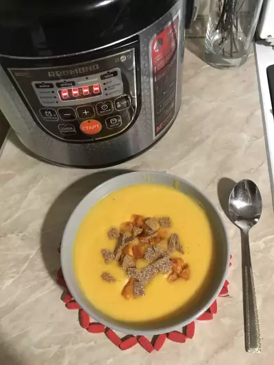 Тыквенный суп в мультиварке redmond