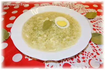 Суп рисовый с яйцом