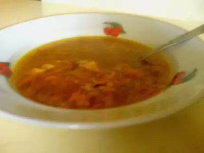 Суп куриный с сельдереем и карри