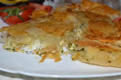 Пирог с фетой и шпинатом в греческом стиле - вариант