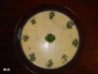 Сливочный суп с вешенками