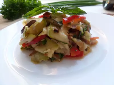 Салат из кабачка и баклажана