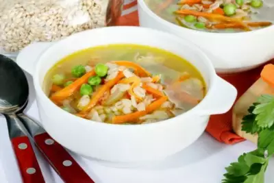 Перловый суп с овощами без мяса